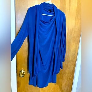 Blue dress/jacket combo